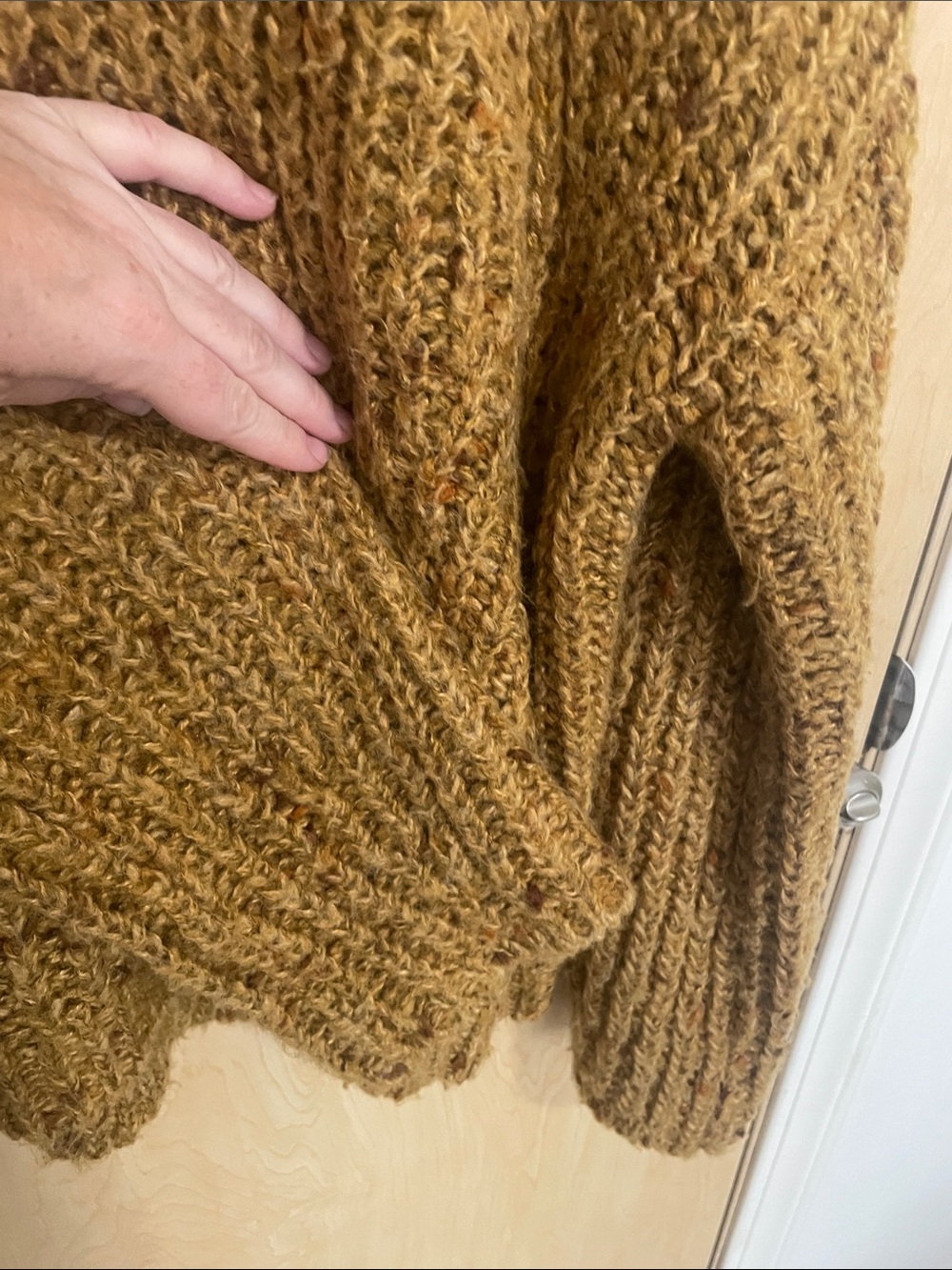 Universal Thread Mustard Yellow Chunky Knit Crewneck Sweater XL - Picture 6 of 7